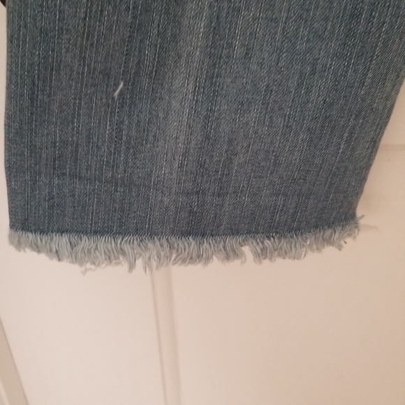 Super Distressed Ankle Jeans with Fringe Hem - Picture 5 of 5